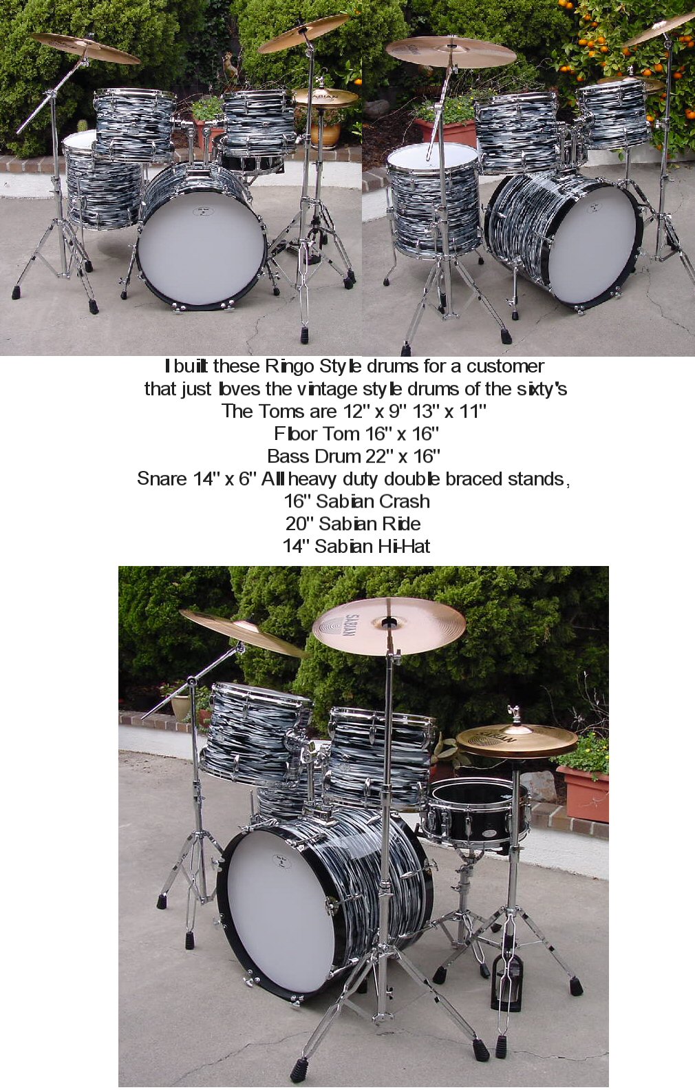 Ringo Style Custom Drum Kit